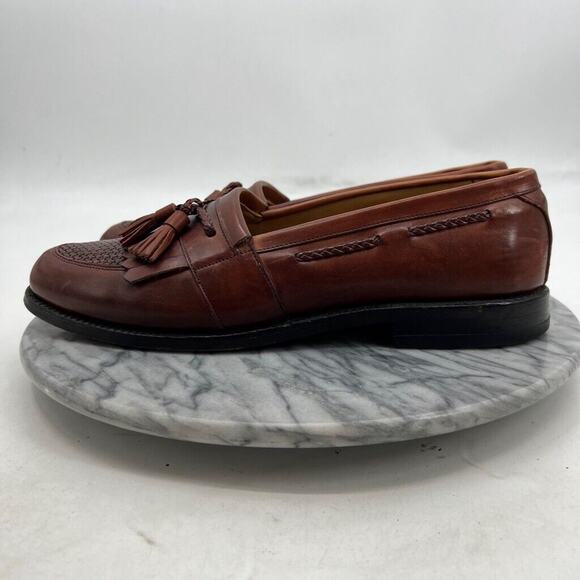 Allen Edmonds Mens 11A Narrow Shoe Brown Cody Tassel Loafers Slip On Woven Dress main image 7